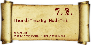 Thuránszky Noémi névjegykártya
